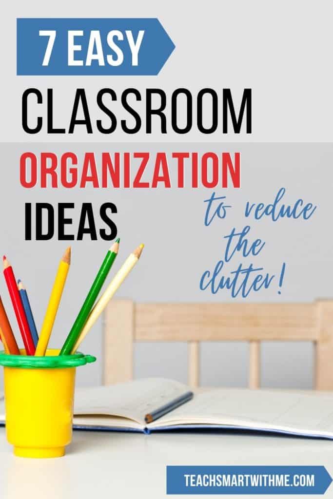 classroom organization ideas - article - pencils in a cup on a teacher desk