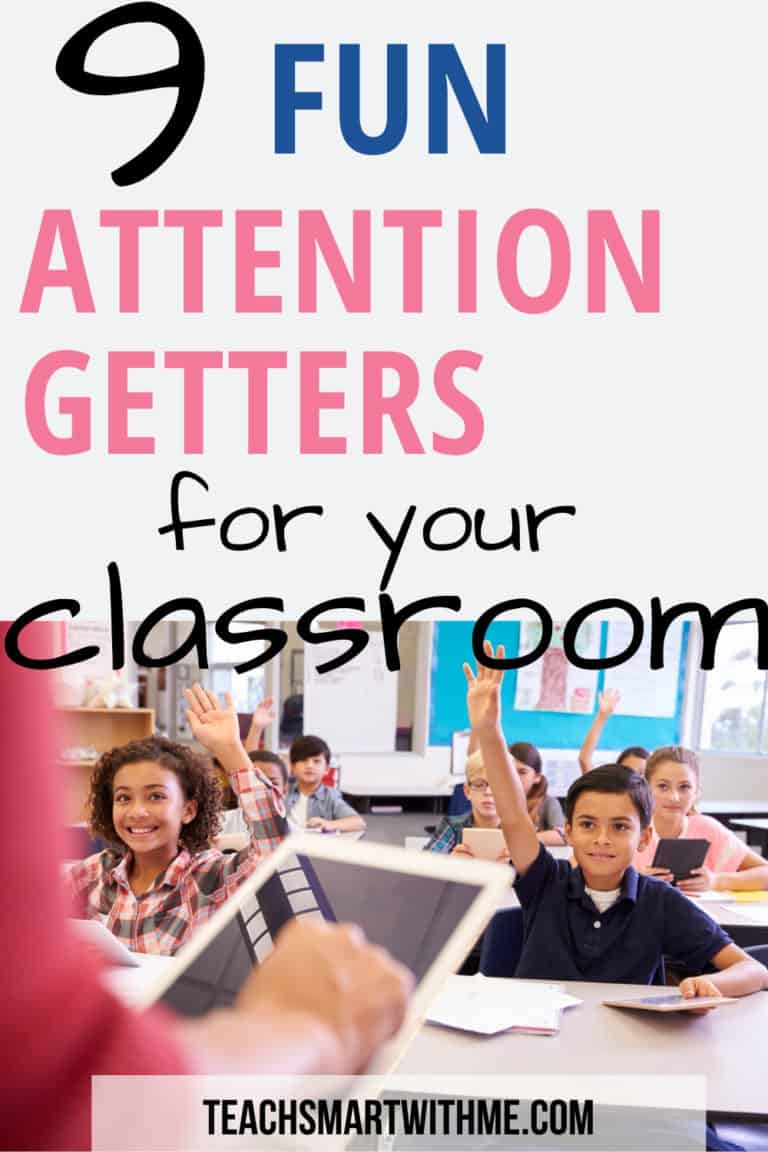 10 Fun Attention Getters for the Classroom + Freebie - TEACH SMART with me