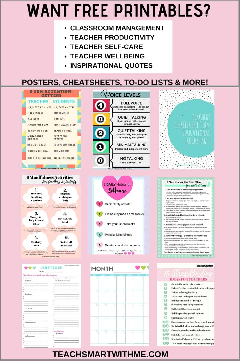 free printables for Teacher Smart With Me